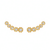 Brinco dourado tipo ear cuff com cinco pedras de zircônia brilhantes. Tenure Semijoias 