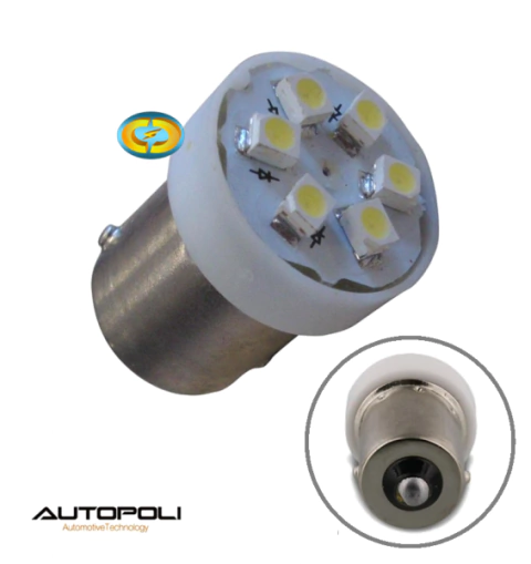 CD3107 Lâmpada 67 Branco 6 Leds 24V 1.8W Autopoli Par - comprar online