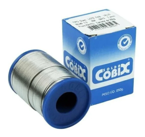 CD9071 Solda Carretel Azul Fio 0,80mm Estanho 60x40 Rolo 250g Cobix