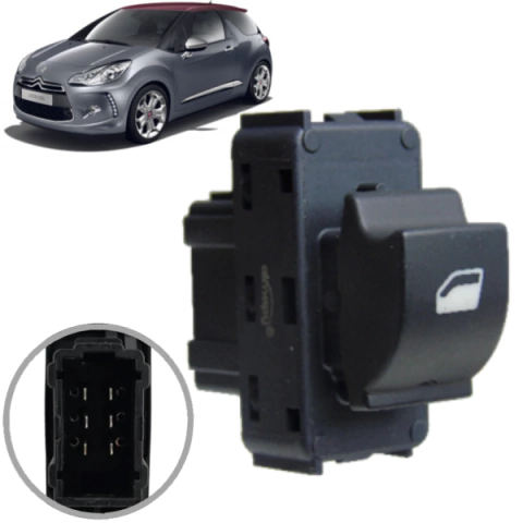 CD2972 Botão Vidro Elétrico Citroen DS3 Esquerdo - comprar online
