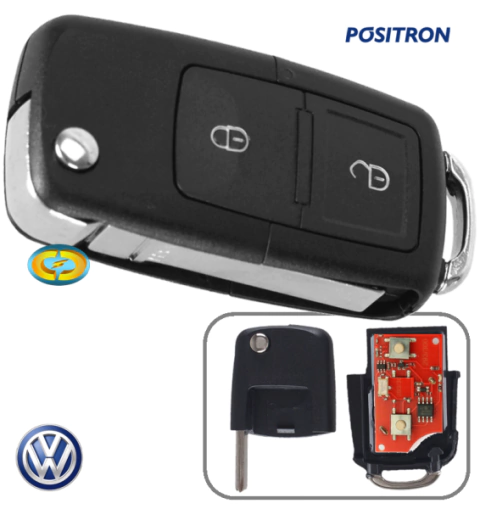 CD6045 Controle Positron Direct Chave Canivete VW Gol Fox Golf Polo 2 Botões - comprar online
