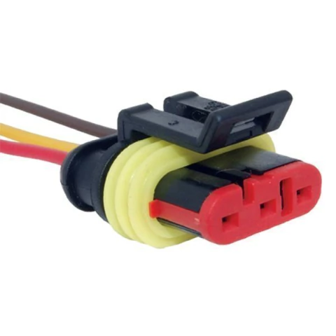CD9040 Conector 3 Vias Fêmea Plug Selado com Chicote - comprar online