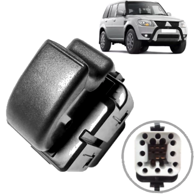 CD6544 Botão Vidro Elétrico Mitsubishi Pajero TR4 1999 a 2006 Simples - comprar online