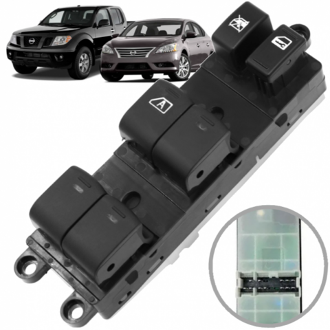 CD7567 Botão Vidro Elétrico Nissan Frontier Sentra Quádruplo - comprar online
