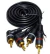 CD5216 Cabo Som Plug 2 RCA x 2 RCA Macho 1,50 Metros Stereo com Fio Terra - Cadipecas