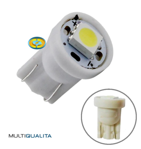 CD1398 Lâmpada T10 Pingo Branco 1 Led 12V 1.8W MQ Par - comprar online
