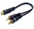 Imagem do CD9882 Cabo Som Plug Y 2 RCA Macho x 1 RCA Fêmea 20cm Stereo 10 unidades