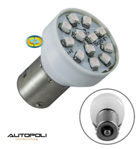 CD4085 Lâmpada 1141 1 Polo 12V Super Branca 12 Leds Strobo Piscante Autopoli Par - comprar online