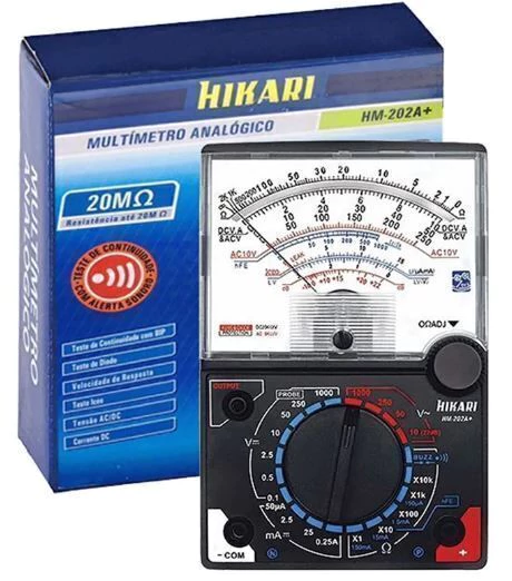 CD6010 Multímetro Analógico Hikari HM202A 20K Ohms/Volt Corrente - comprar online