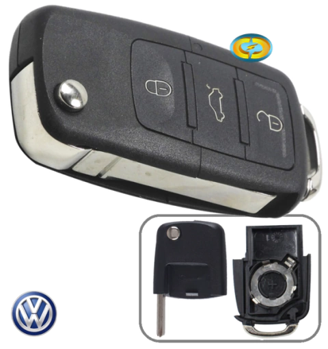 CD4329 Capa Controle Chave Canivete VW Gol Fox Golf Polo 3 Botões - comprar online