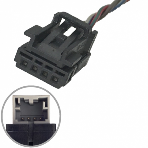 CD1797 Chicote Conector Botão Vidro Elétrico VW Gol G4 G5 G6 Voyage Fox Polo 4 vias Preto - comprar online