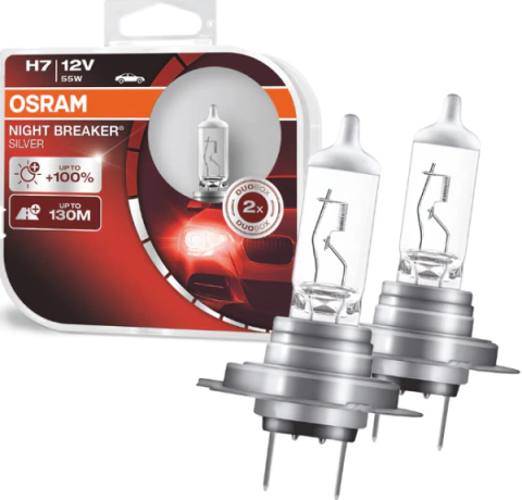 CD9140 Lâmpada Osram H7 12V 55W Farol Night Breaker 100 + Luz Par - comprar online