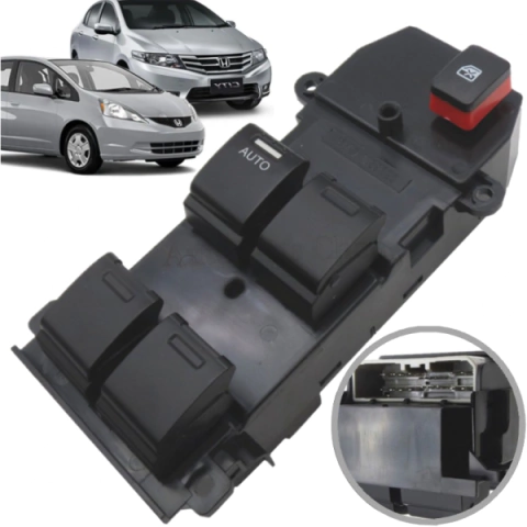 CD8070 Botão Vidro Elétrico Honda City New Fit 2009 a 2015 Quádruplo - comprar online