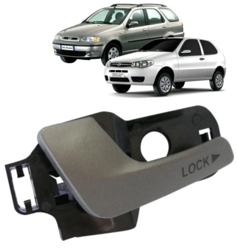 CD2425 Maçaneta Interna Fiat Palio Siena Strada Weekend 2003 a 2017 Grafite Porta Dianteira Esquerda - comprar online