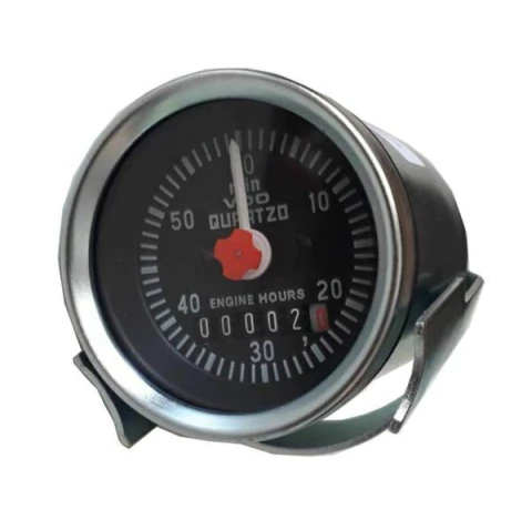 CD6079 Horímetro Analógico Contador de Horas Aro Cromado 52mm Led Branco 12V 24V VDO - comprar online