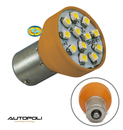 CD4077 Lâmpada 1141 1 Polo 12V Ambar PY 12 Leds Autopoli Par - comprar online
