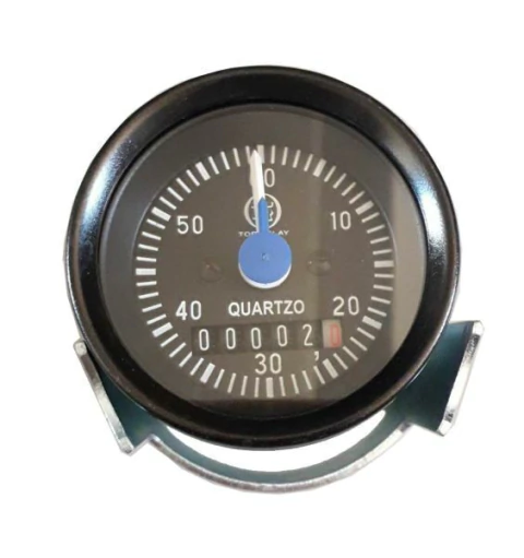 CD5934 Horímetro Analógico Contador de Horas Aro Preto 52mm Led Branco 12V 24V Top Relay - comprar online