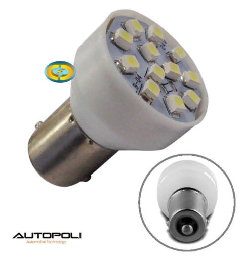 CD8950 Lâmpada 1141 1 Polo 12V Super Branca 12 Leds Autopoli Par - comprar online