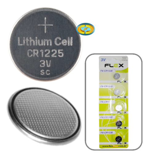CD2299 Pilha Moeda CR1225 3V Bateria Lithium Cartela 5 unidades