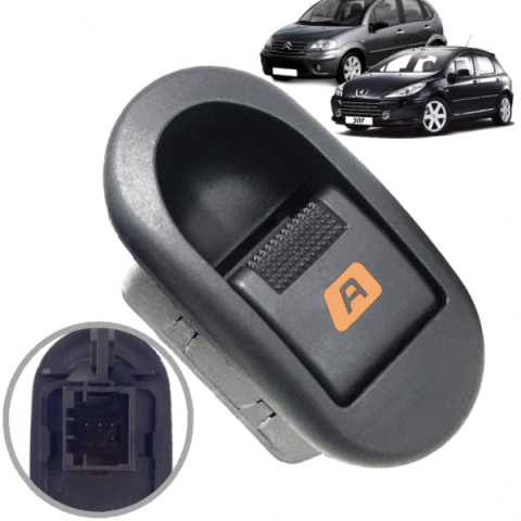 CD2831 Vidro Elétrico Citroen C3 Peugeot 307 406 04 a 11 Simples Auto - comprar online