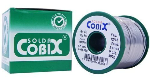 CD9070 Solda Carretel Verde Fio 1,00mm Estanho 40x60 Rolo 500g Cobix - comprar online