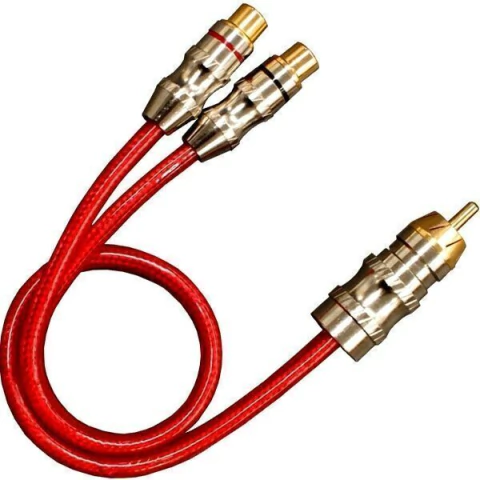 CD9088 Cabo Som Plug Y 2 RCA Fêmea x 1 RCA Macho 40cm Blindado Ouro Stetsom - comprar online