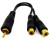 CD9883 Cabo Som Plug Y 2 RCA Fêmea x 1 RCA Macho 20cm Stereo 10 unidades - Cadipecas