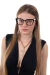 Óculos fem.- Linha Mythus em acetato na cor branco e preto na internet