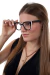 Óculos fem.- Linha Mythus em acetato na cor branco e preto - comprar online