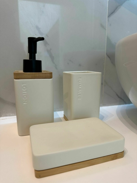 SET BAÑO MINIMAL BLANCO