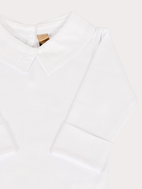 Body Trigo Branco Manga Longa - comprar online