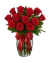 Arranjo de 12 Rosas no Vaso de Vidro (Escolha a Cor das Rosas) - comprar online