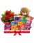 Cesta gesto de carinho com mini arranjo de 3 rosas vermelhas + ursinho - comprar online