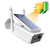 Câmera Solar Externa a Prova D'água Segurança WIFI Full HD Bateria Embutida Visão Noturna