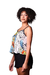 Sleep Top de Seda "Floral com P&B" - comprar online