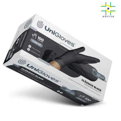 UNIGLOVES LUVA PRETA P C/PO
