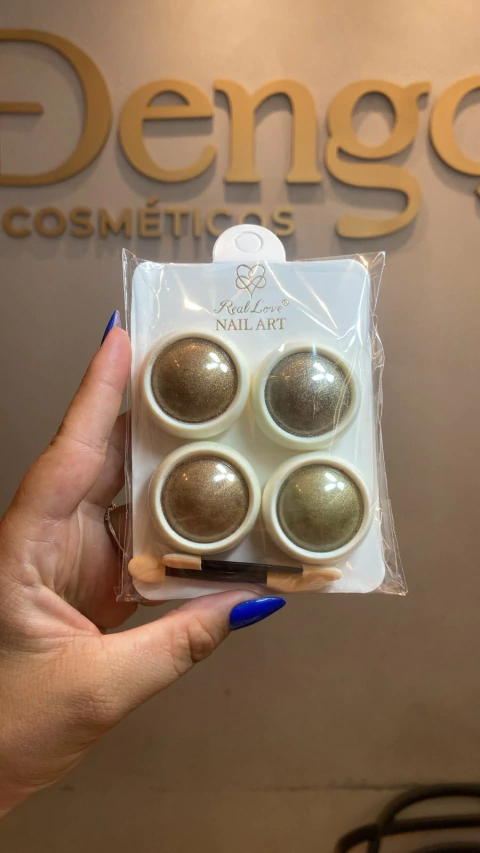 REAL LOVE KIT PO CROMADO DOURADO