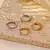 AROS HOOPS GOLD CUBIC - tienda online