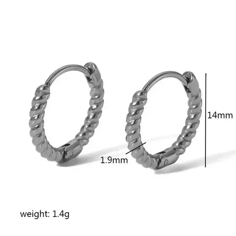 AROS HOOPS TORNEADOS SILVER - comprar online
