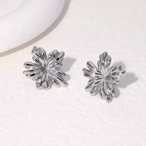 AROS GILDI FLOWER SILVER - comprar online