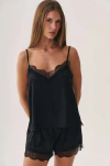 Musculosa Pijama Satén con Puntilla - Armonia (PN176)