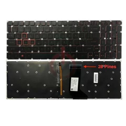 TECLADO ACER NITRO 5 AN515-51 - (28 CONTACTOS) (2480) - comprar online