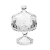 Potiche decorativo de cristal com pé 35197 - Wolff