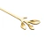Conj 4 Colheres Chá Aço Inox Leaves Dourado 28296 - Wolff na internet