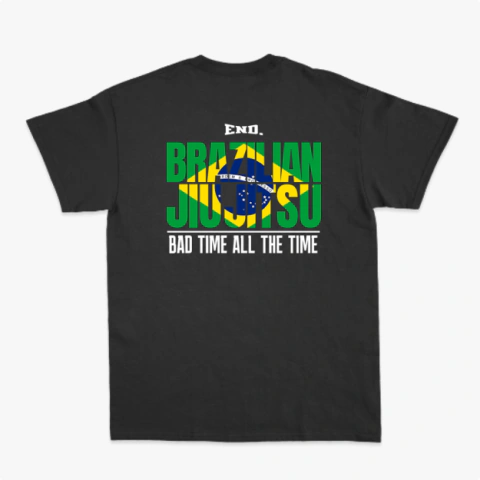 Camiseta Infantil END. Black - Brazil Flag