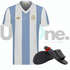 Camiseta 50 Aniversario Argentina + Ojotas Adidas de Regalo - tienda online