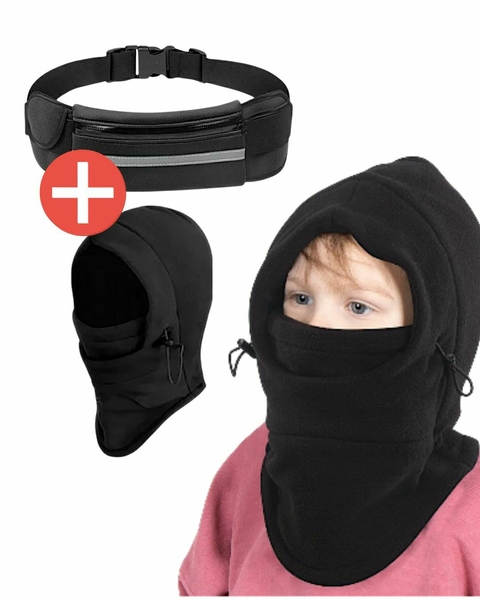 Combo Cuello Pasamontaña Térmico Polar Konde + Riñonera Deportiva Ajustable - comprar online
