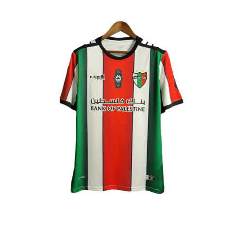 Camisa Desportivo Palestino I 22/23 - Torcedor Capelli Masculina - Branca com detalhes em vermelho e verde