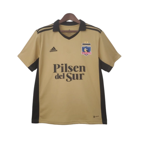 Camisa Colo Colo do Chile III 22/23 - Torcedor Adidas Masculina - Bege com detalhes em preto