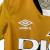 Kit Infantil Rayo Vallecano III 23/24 Umbro - Dourado com detalhes em preto e branco - Super 7 Sports 